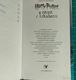 kniha Harry Potter a vězeň z Azkabanu - 2