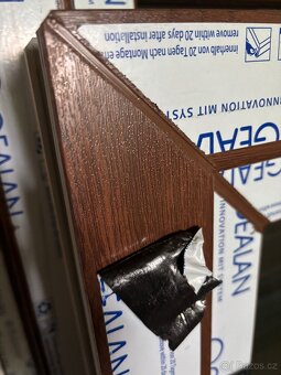 Okno PVC Gealan 1240x1465MM, nové, trojsklo, ořech/bílá - 2