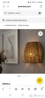 Boho lampa nastenna z rakpsu Ikea Manalg - 2
