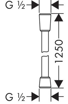 Hansgrohe Isiflex hadice sprchová 1,25m - 2