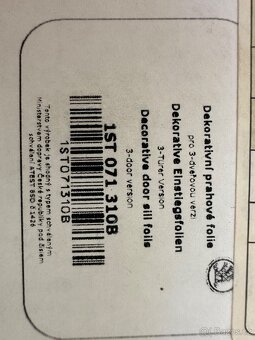 ŠKODA CITIGO-DEKORATIVNÍ PRAHOVÉ FÓLIE 3 DVEŘE ORIGINAL - 2