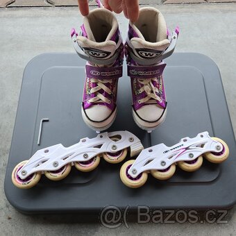 Dětské brusle WORKER 2v1, vel. 29-32 - kolečkové/inline - 2
