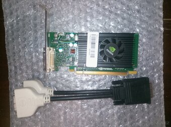 Nvidia NVS 315 1GB + AMD Radeon HD 7450 1GB + DMS-59 redukce - 2