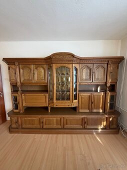 Rustikální dubová obývací stěna - 2