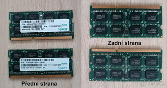 2x RAM Apacer 4GB a 1x RAM ADATA 4GB - 2