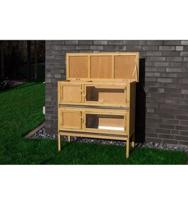 Výroba velká kvalitní králíkárna s domečkem,117x46x117cm. - 2