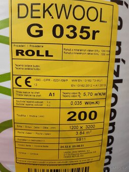 Izolační vata 035. 14-20cm. - 2