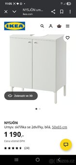 Koupelnová skříňka pod umyvadlo ikea - 2