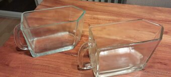 Staré skleněné dózy na mouku 2 ks - 2