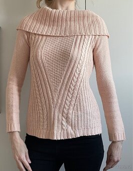 Růžový / Meruňkový svetr zn. Orsay - 2