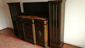 Starožitná komoda (sekretář) - vykládané mramorem - 2