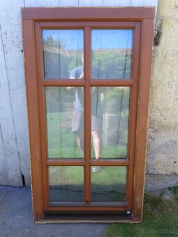 Dřevěné modřínové okno 80 x 145 cm - 2