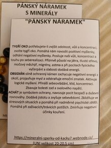 Pánský náramek z minerálů - 2