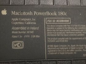 starý r.1993 Macintosh PowerBook 180c Apple Laptop - 2