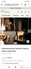 PLNOAUTOMATICKÝ TCHIBO KÁVOVAR ESPERTO CAFFE ANTRACITOVÝ - 2