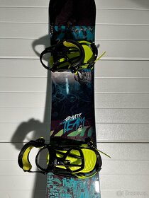 Snowboard Gravity team lime- set - 2