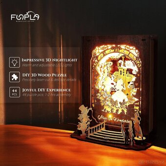 Alenka v říši divů 3D puzzle Noční světlo - 2