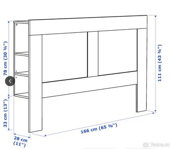 Čelo postele Brimnes 160cm - 2