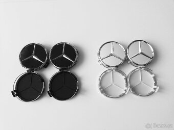 MERCEDES-BENZ - krytky do středů alu. kol - 75mm - 2