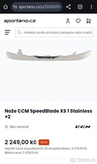 Nože na CCM brusle - 287cm (10 a 10.5) - 2