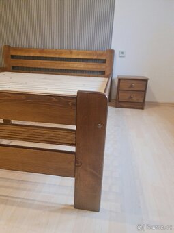Prodám nové zvýšené postele 90x200 v moření dubu - 2