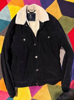 NEW PORT  PÁNSKÁ ZATEPLENÁ MANŽESTR BLACK BUNDA S BERÁNKEM - 2