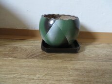 Keramicky květináč s pod miskou - 2