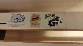 Postel 200x120 s lamelovým roštem. - 2