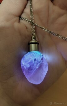 Svítící fluorit nàhrdelník - 2