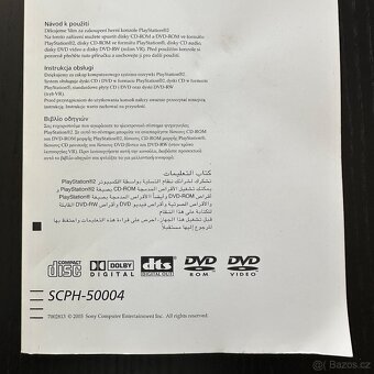 Manuál pro konzoli PS2 fat scph 50004 český - 2