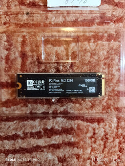 NVME 1TB CRUCIAL P3 PLUS - ČTENÍ 5000MB/S - 2