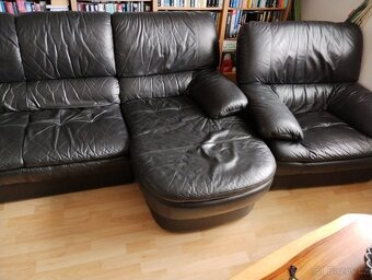 Stará kožené sedačka za odvoz - 2