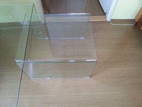 Prodám celoskleněný stůl 60 x 120 cm - 2