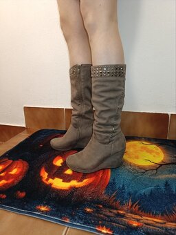 Semišové kozačky 39 - 2