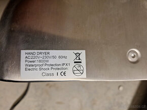Hand dryer 1800W - 2