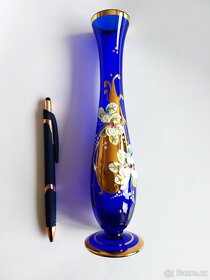 Modrá váza - vysoký smalt - 2