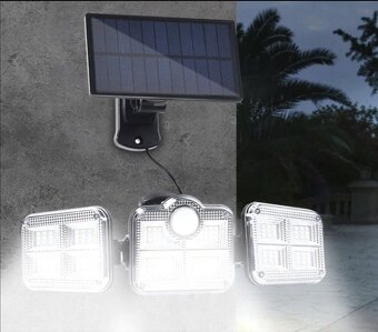 SOLÁRNÍ LED SVĚTLO LAMPA 3 DÍLNÁ + SOLÁRNÍ PANEL - 2