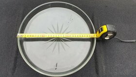 Stará broušená mísa, talíř. - 2