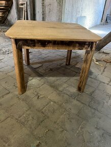 Dubovy stul masiv 60.leta - 2