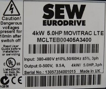 Frekvenční měnič SEW Eurodrive MOVITRAC LTE 4kW - 2