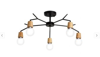 Stropní svítidlo lustr APP694-5C - černé - 2