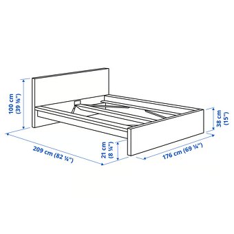 Manželská postel MALM IKEA - 2