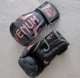 Boxerské rukavice dámské Venum Elite černá růžová - 2