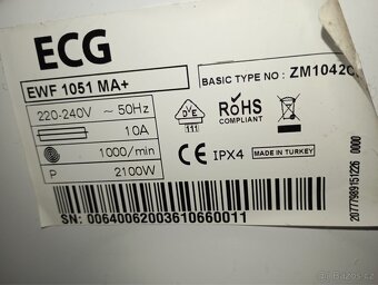 Pračka ECG EWF 1051 MA+ – 6 kg, 1000 ot./min - 2