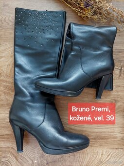 Černé kožené kozačky Bruno Premi vel. 39 - 2