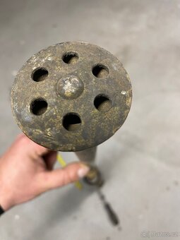 Starožitná mosazná sudová ruční pumpa patent Sloup Punkva - 2
