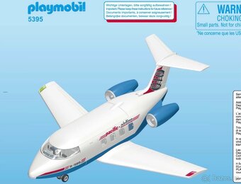 Playmobil 5395+ 4761+ 4315 Velké letadlo s příslušenstvím - 2