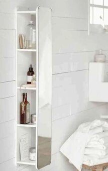 Kovová koupelnová závěsná skříňka se zrcadlem IKEA 100x20cm - 2