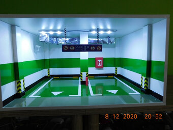 diorama podzemná garáž pre modely 1:18 - 2