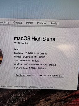 Prodám Apple iMac 2011 21" s 256 GB NVMe SSD - 2